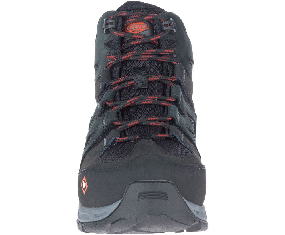 Merrell Boots Black - Siren Mid Waterproof Alloy Toe Work - Womens 61YAOCJDK